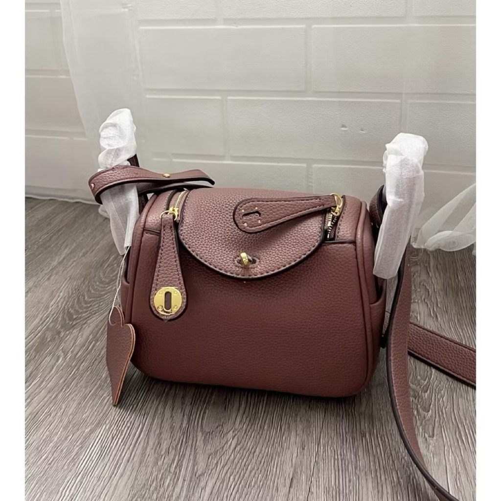 Preloved Tas Lindy bag 18 Tas kulit sapi asli Dusty Pink