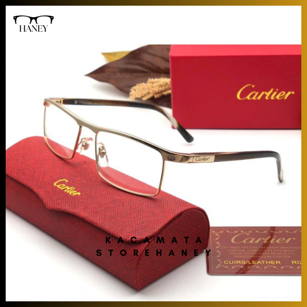 KACAMATA FRAME CARTIER LUXXURY CR816 PREMIUM QUALITY LENSA CUSTOM MIN/PLUS CRMC BLUERAY PHOTOCROMIC 