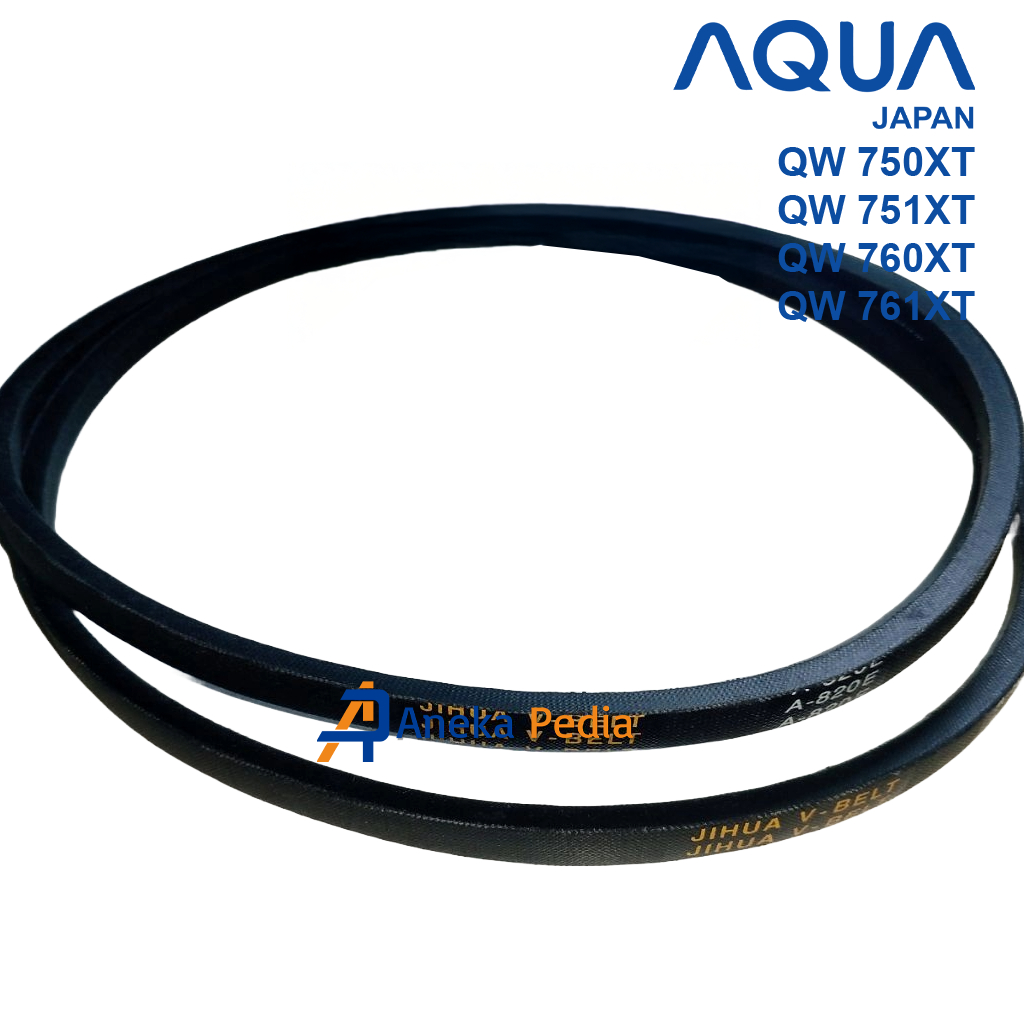 V-BELT A-820E AQUA 7 Kg QW 750XT 751XT 760XT 761XT Van Fan Vanbelt Mesin Cuci 2 Tabung QW750XT QW751