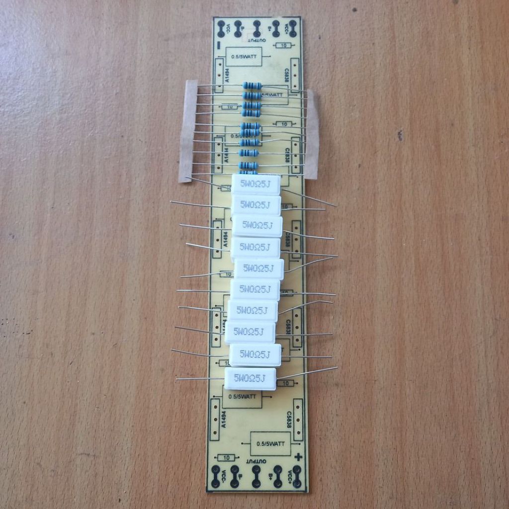 PCB sanken 5 set plus resistor taiwan kaki tembaga PCB tr sanken PCB semi fiber line sanken 5 pasang