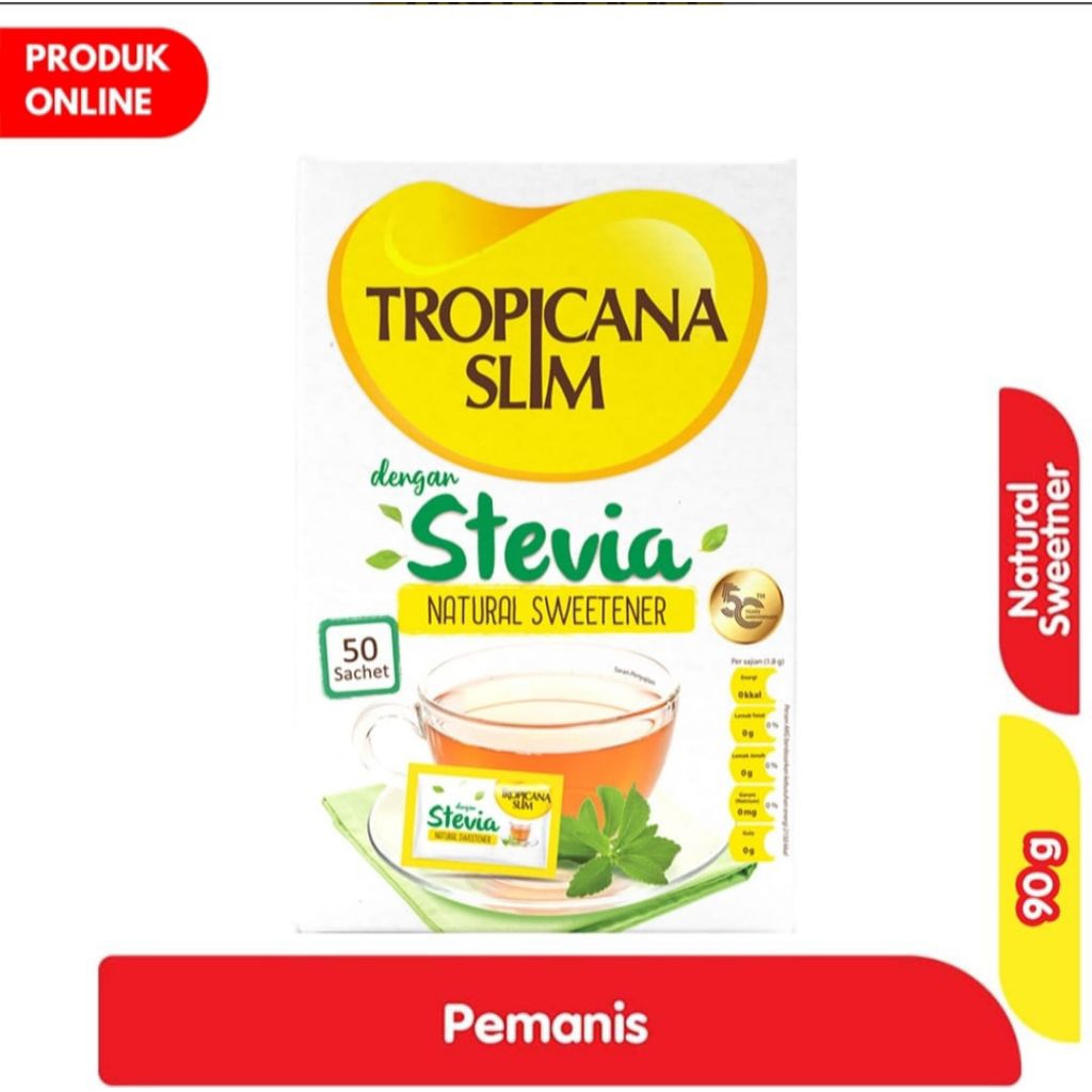 

TROPICANA SLIM Stevia Natural Sweetener 50 Sachet