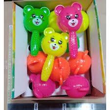 Rattle Stick Bayi Silikon – Dengan Lampu & Suara Menarik  Kerincingan Boneka Lucu | Bahan Karet Lemb