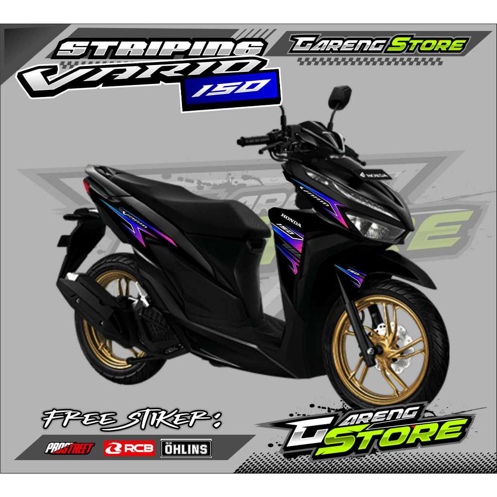 STRIPING VARIASI MOTOR VARIO 150  / STICKER LIST VARIASI HONDA VARIO 150