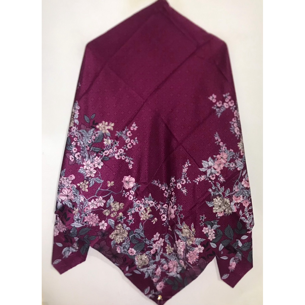 Hijab Segi Empat Syar'i Voal Motif Seragaman || Hijab Syar'i Motif Terbaru