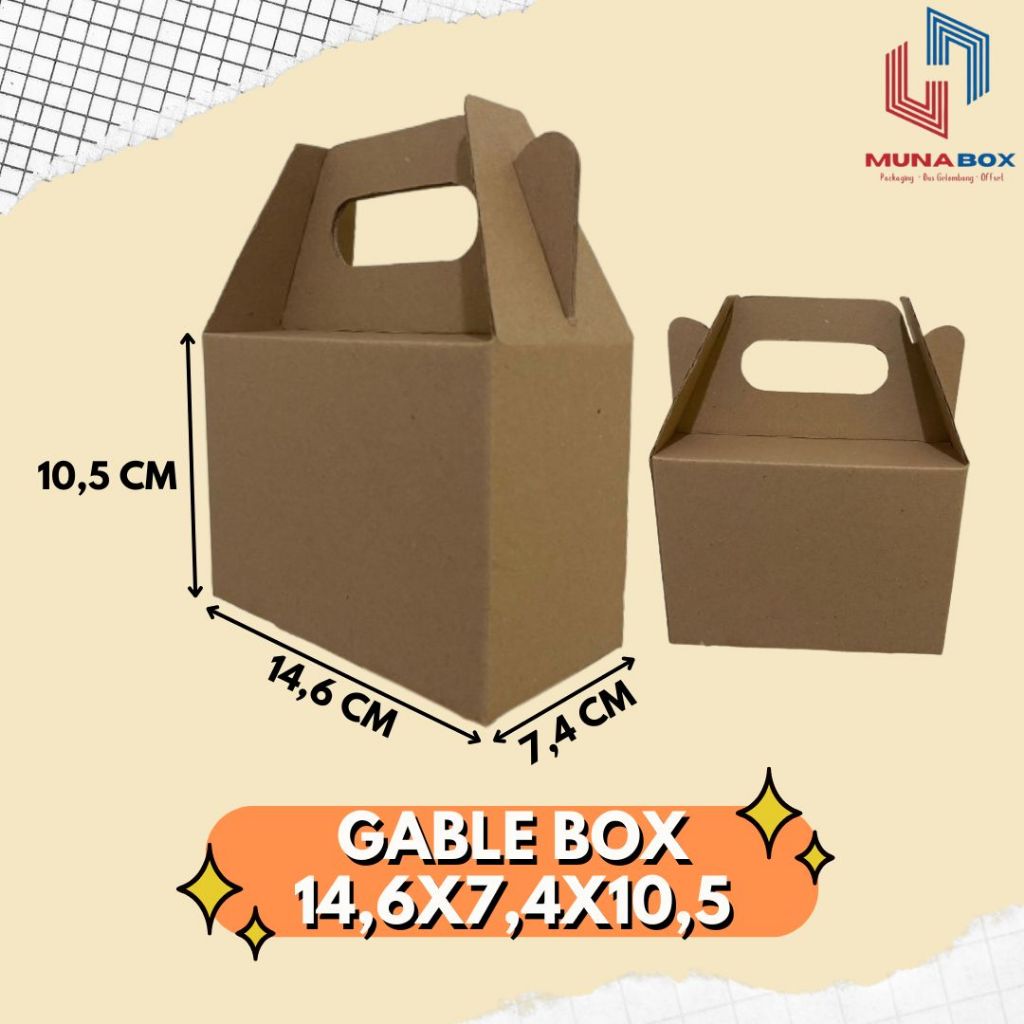 

Kardus Box Jinjing 14,6x7,4x10,5 Gable Box