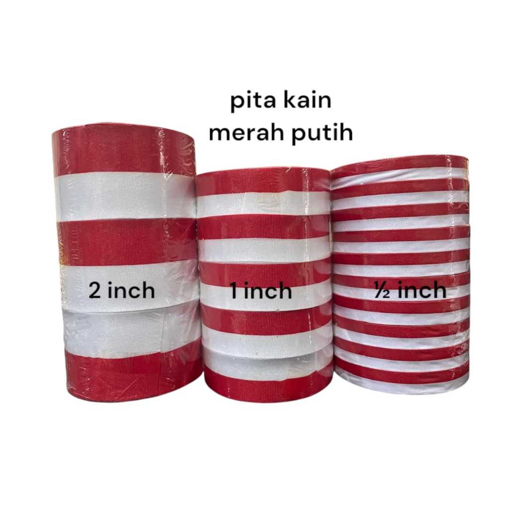 

Pita kain merah putih | pita kain dirgahayu (3 ukuran)