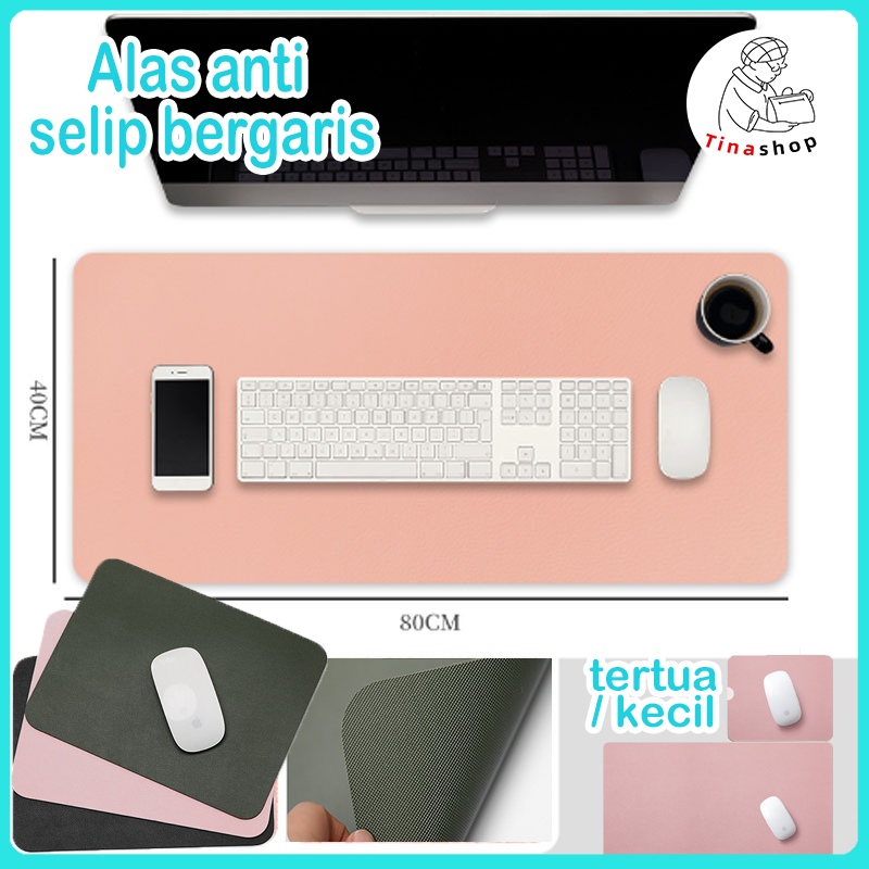 Mousepad PU Leather Kulit Premium / Classic Mouse Pad Besar / Desk Mat / Alas Meja Kerja Anti Slip W