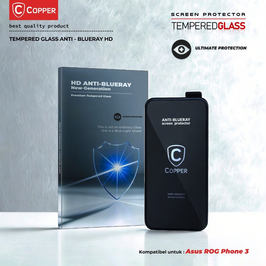 COPPER New Generation Tempered Glass Anti-Blueray HD (Clear) - ROG Phone 3