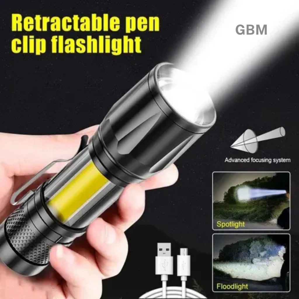 SENTER LED SENTER MINI SENTER SWAT POLICE LAMPU SENTER ZOOM KECIL TERANG UNTUK RUMAH, MOTOR, OUTDOOR