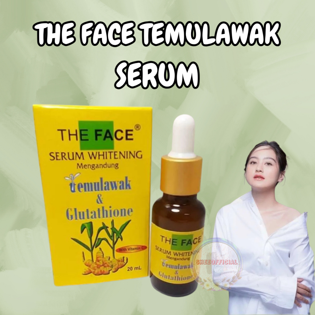 THE FACE Temulawak Whitening Serum With Glutathione Serum Perawatan Wajah Menyamarkan Flek Hitam