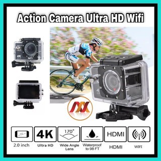MH - Action Camera 4K Ultra HD WIFI Waterproof Sport Camera Go Pro