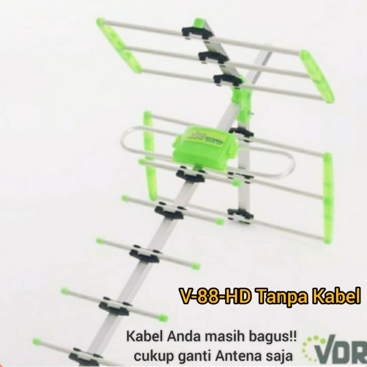 Antena TV Digital VDR V-88 AD New – Outdoor, Tanpa Booster, Antena Lipat, TV Digital Analog