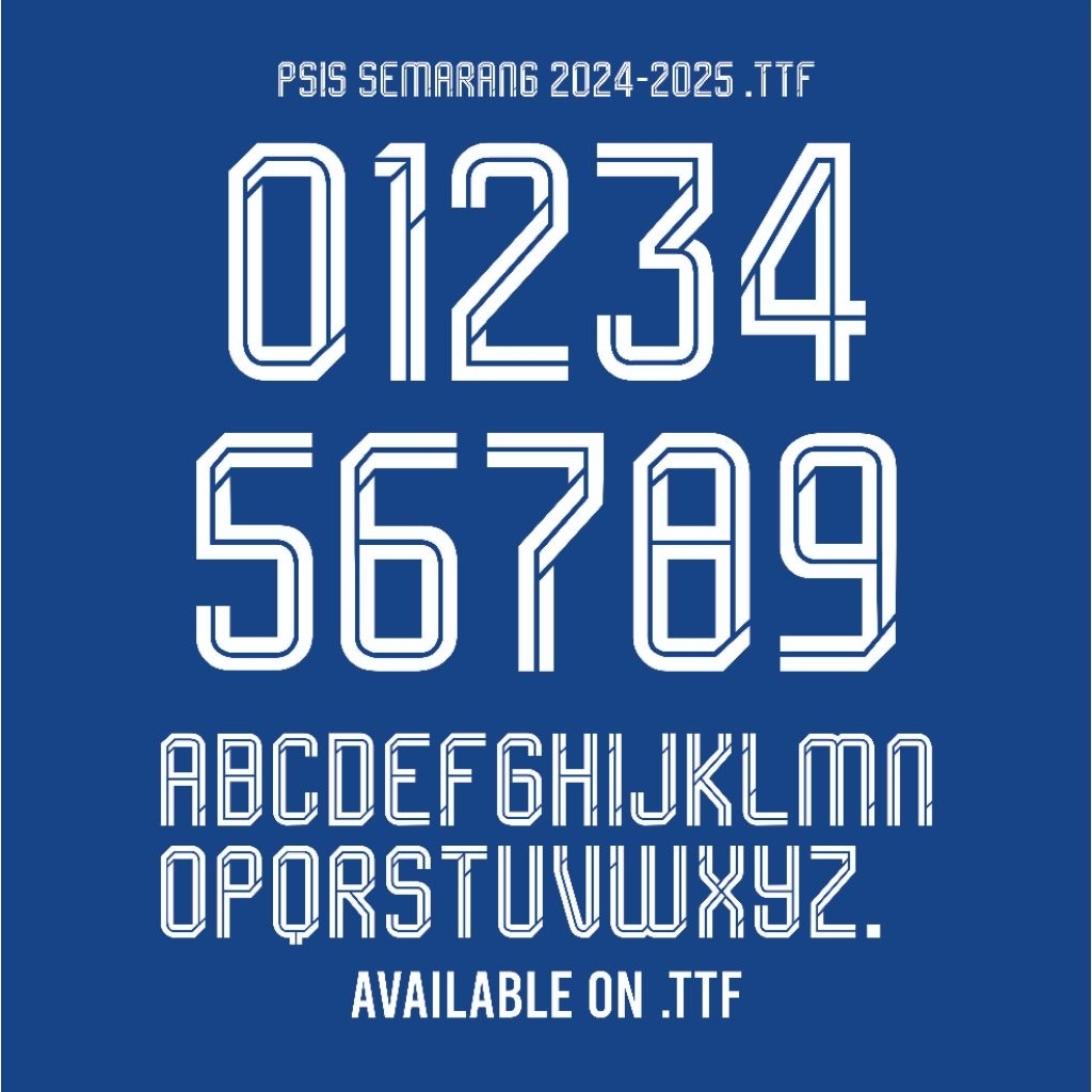 PSIS Semarang font numbers 2024/25 ttf file