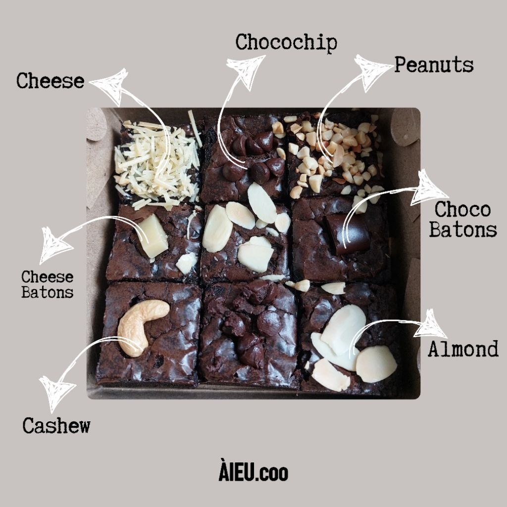 

FUDGY BROWNIES 20x20 AIEUCOO BROWNIES COKLAT NYOKLAT
