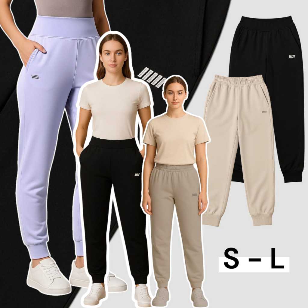 Celana Panjang Olah Raga Stl Brabded Original Jogger Sport Fashion Wanita 2890