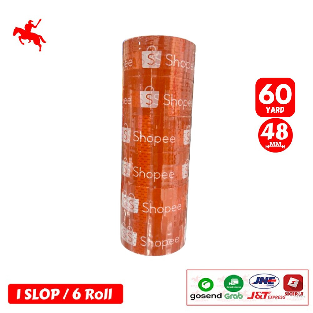 

Lakban Printing Oren Dan Putih 60yard-Slop