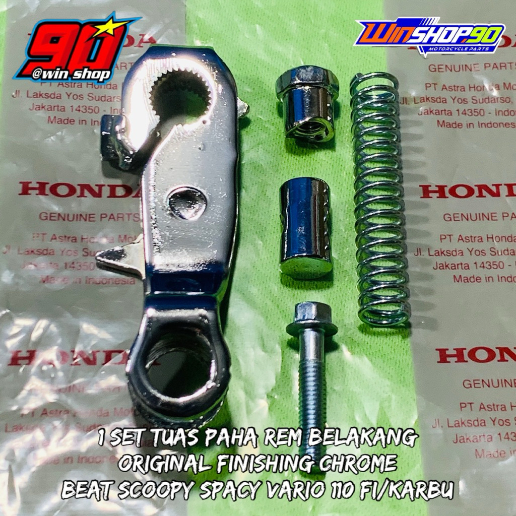 Paha tuas Rem belakang chrome Beat BEAT FI karbu Scoopy Vario 110 Spacy Krum Chroome
