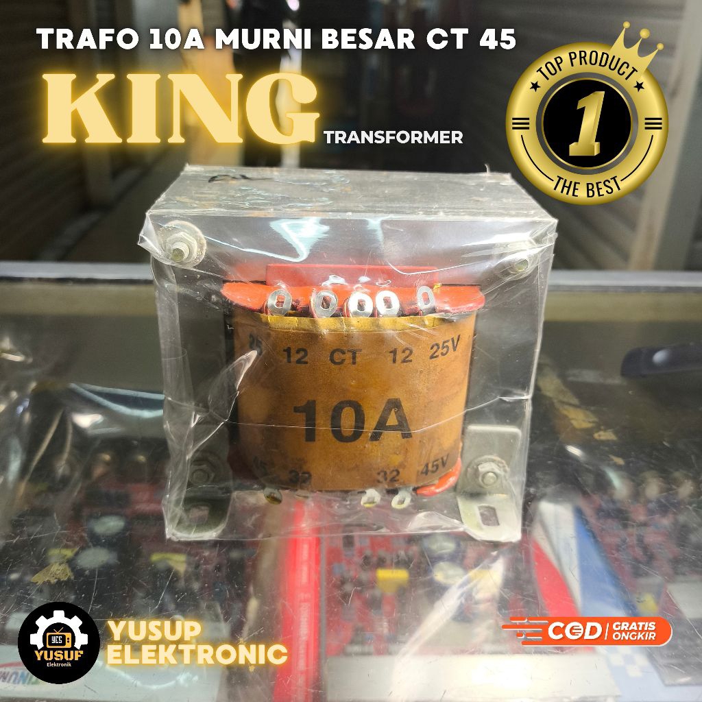 TRAFO KING 10 A Ct 45 MURNI TRAVO KING 10A 10 AMPERE  MURNI BESAR CT 45 ORIGINAL BEST QUALITY