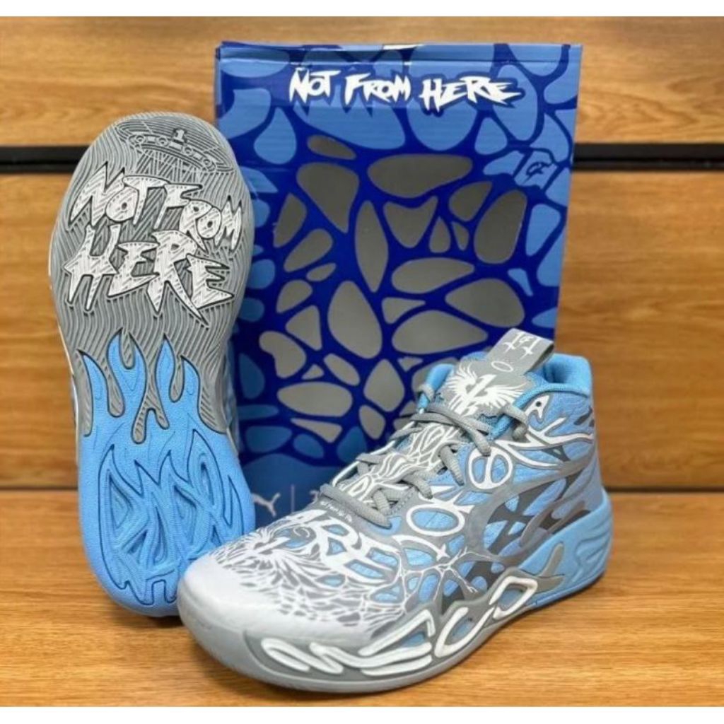 sepatu basket lamelo Bal MB.04 university blue grey