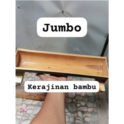 tempat pakan ayam jumbo dari bambu petung asli /Tempat Makan Ayam Dari Bambu