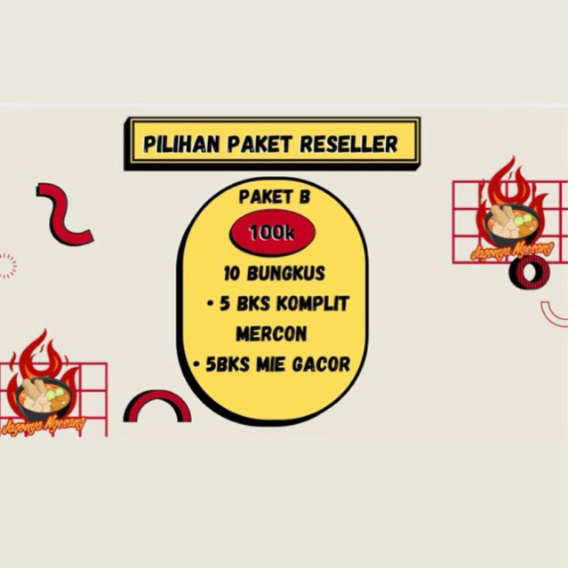 

PAKET RESELLER 10 BKS BASO ACI murah isi banyak