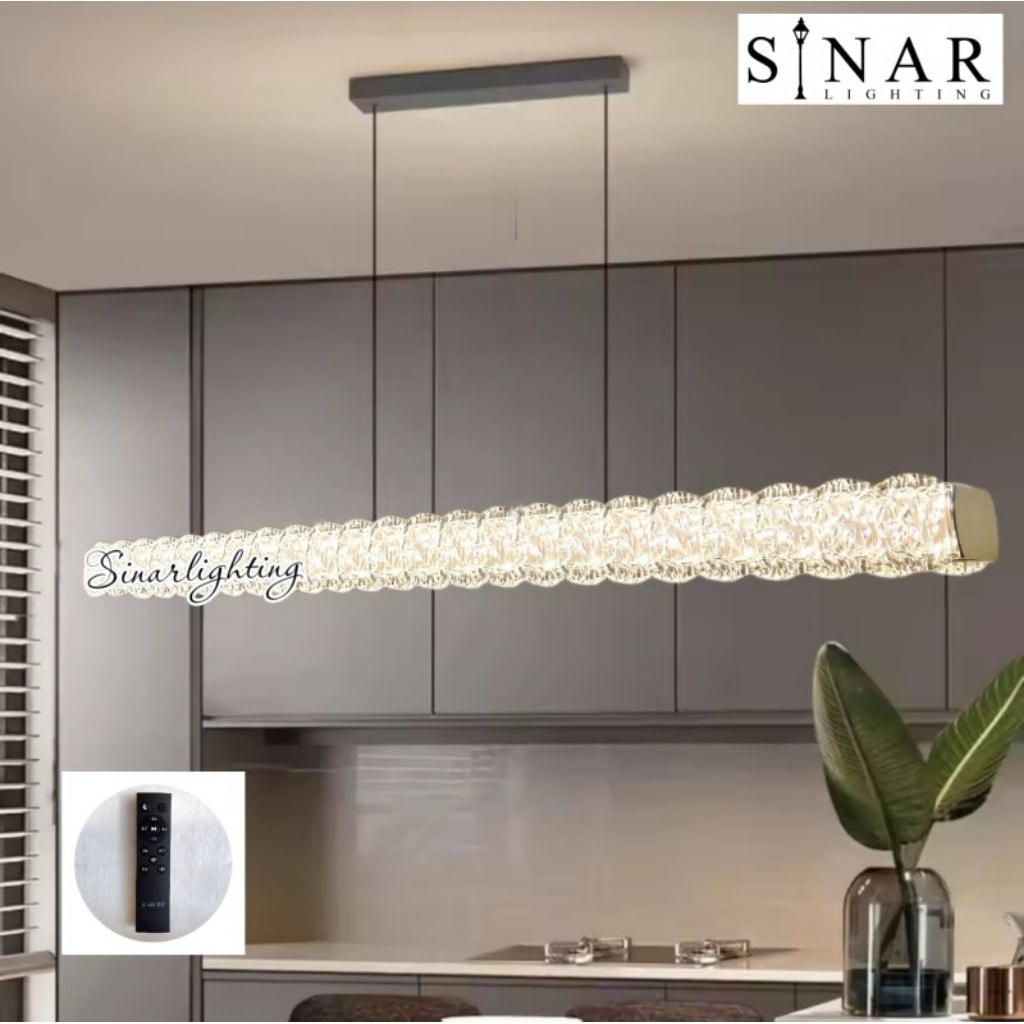 Lampu gantung meja makan LED panjang 120/150 cm D80668