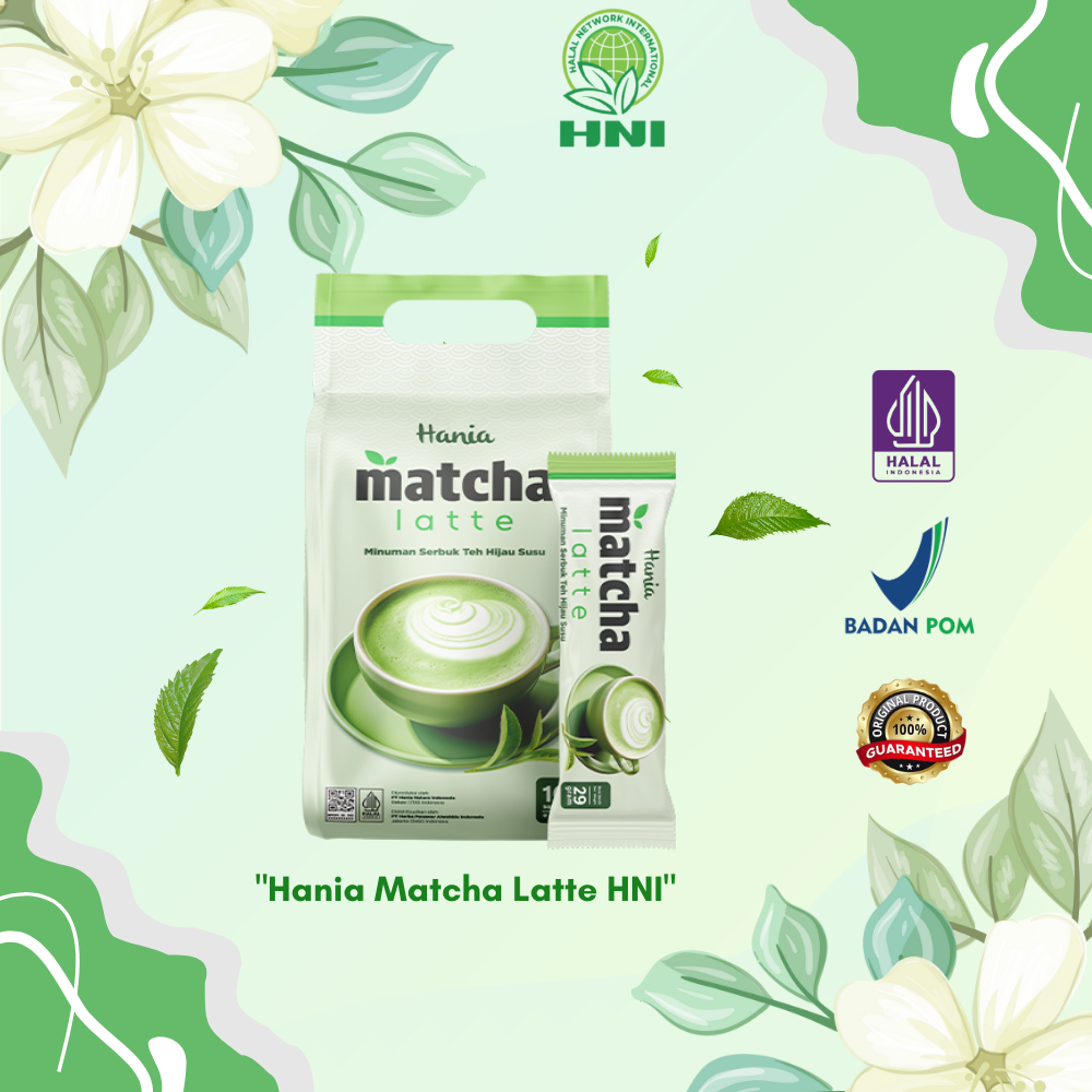 

HANIA MATCHA LATTE HNI - Minuman Teh Hijau Alami Menyehatkan Original HNI HPAI