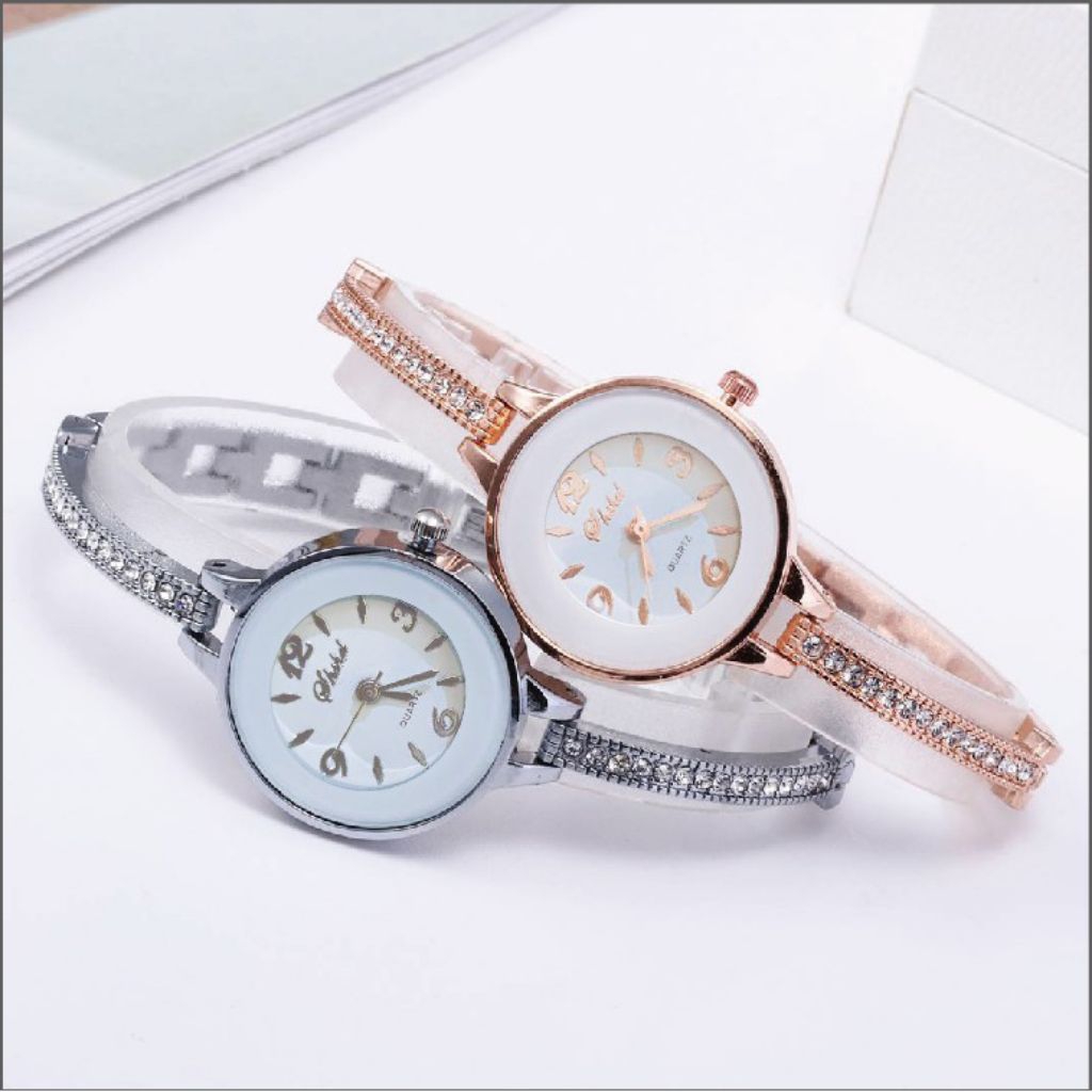 Jam Tangan Diamond Analog Digital Watch - Jam Tangan Wanita Fashion - Shshd Jam Gelang