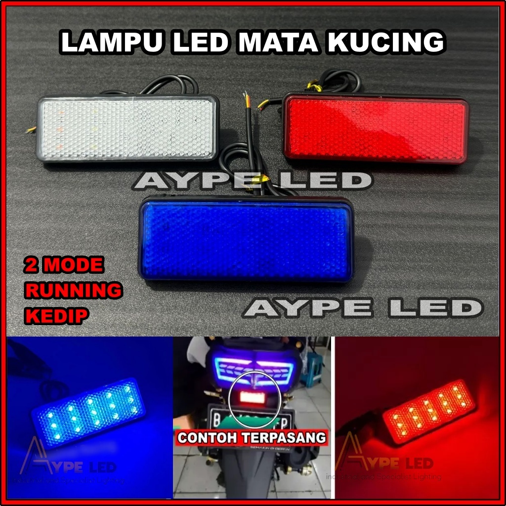Lampu Led Mata Kucing Belakang Bohlam stop Kedip dan Standby Tambahan variasi Motor Nmax Aerox Vario