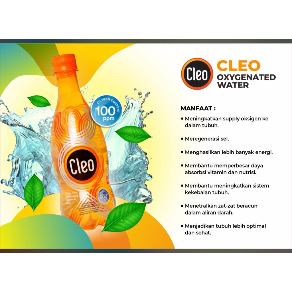 

Cleo Oxygen Water Dus (24pcs) 500 ml bisa eceran atau pcsan
