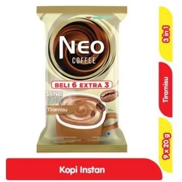 

neo kopi instan 3 in 1 isi 9 sachet tiramisu