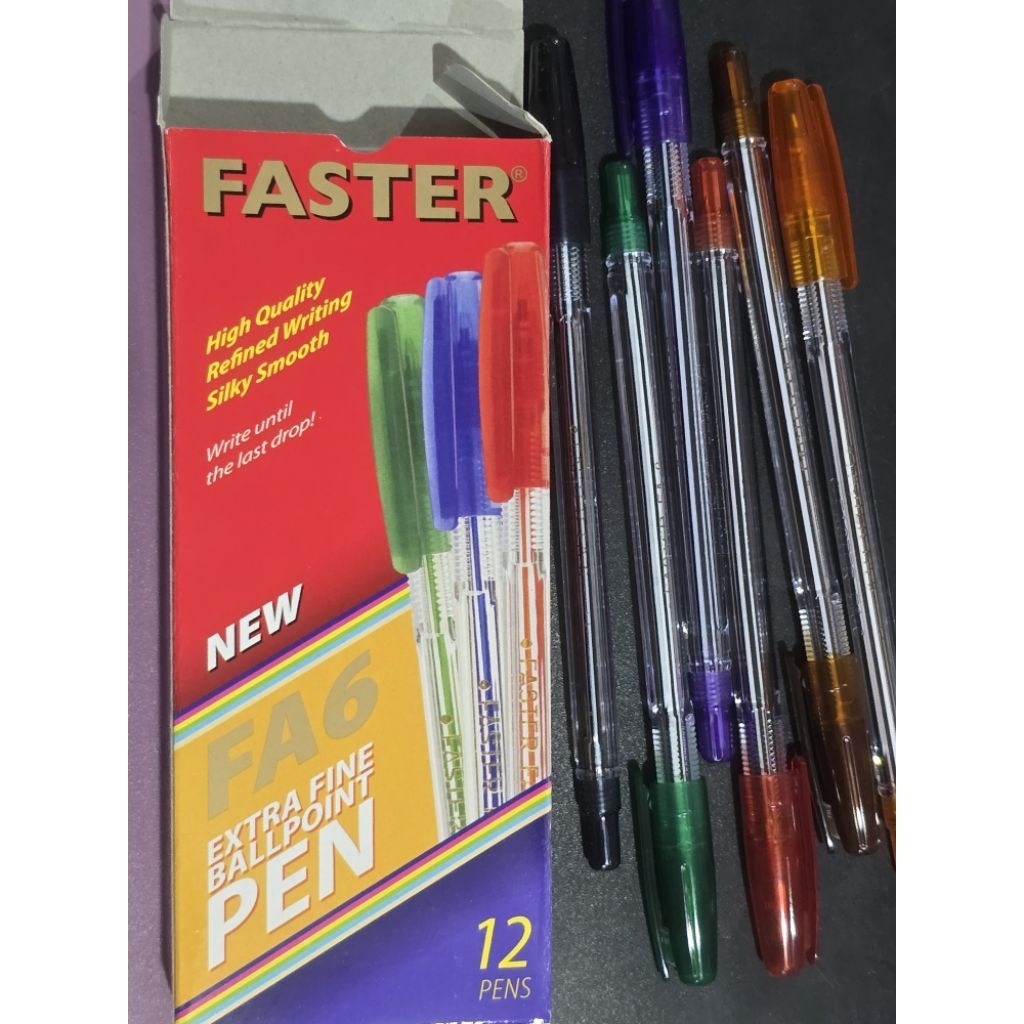 

PULPEN FASTER FA6 HITAM 1 BOX ISI 12 PCS