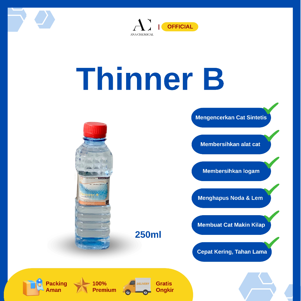 Thinner B 250ml  | Tiner B | Tinner B Menorah | Thinner Menorah