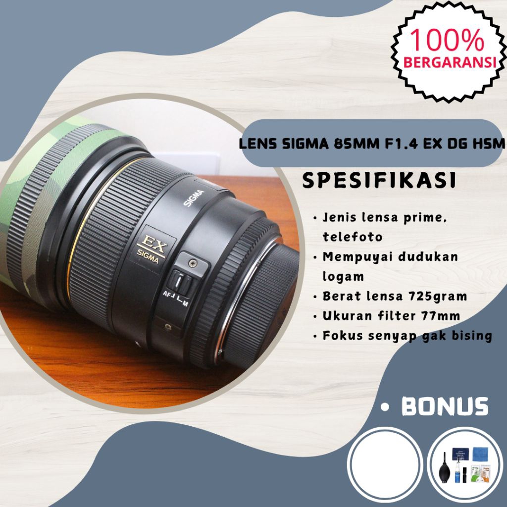 lensa Fix sigma 85mm f1.4 EX DG HSM FOR NIKON CANON