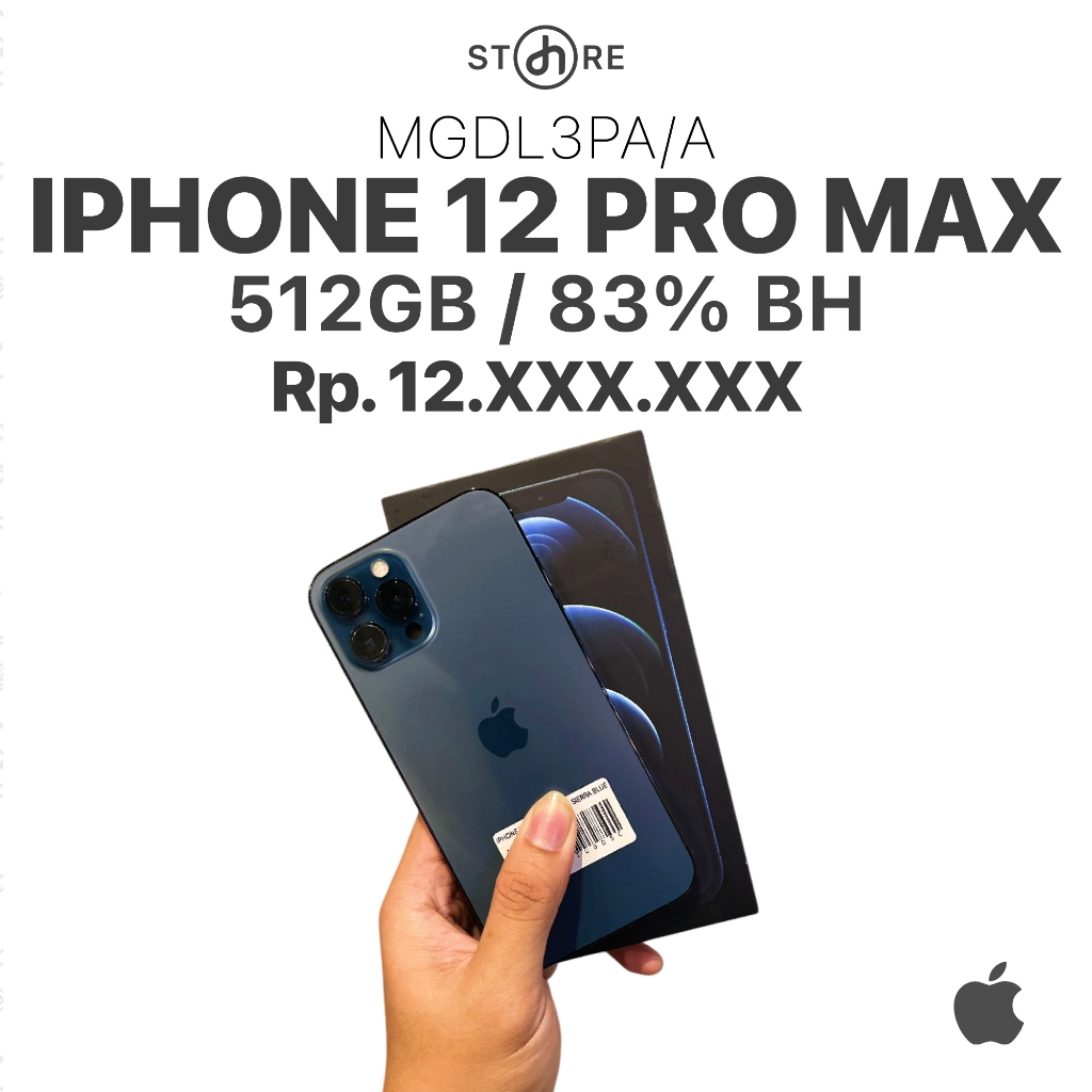 Second , iPhone 12 Pro Max , 512GB , Pacific Blue , MGDL3PA/A