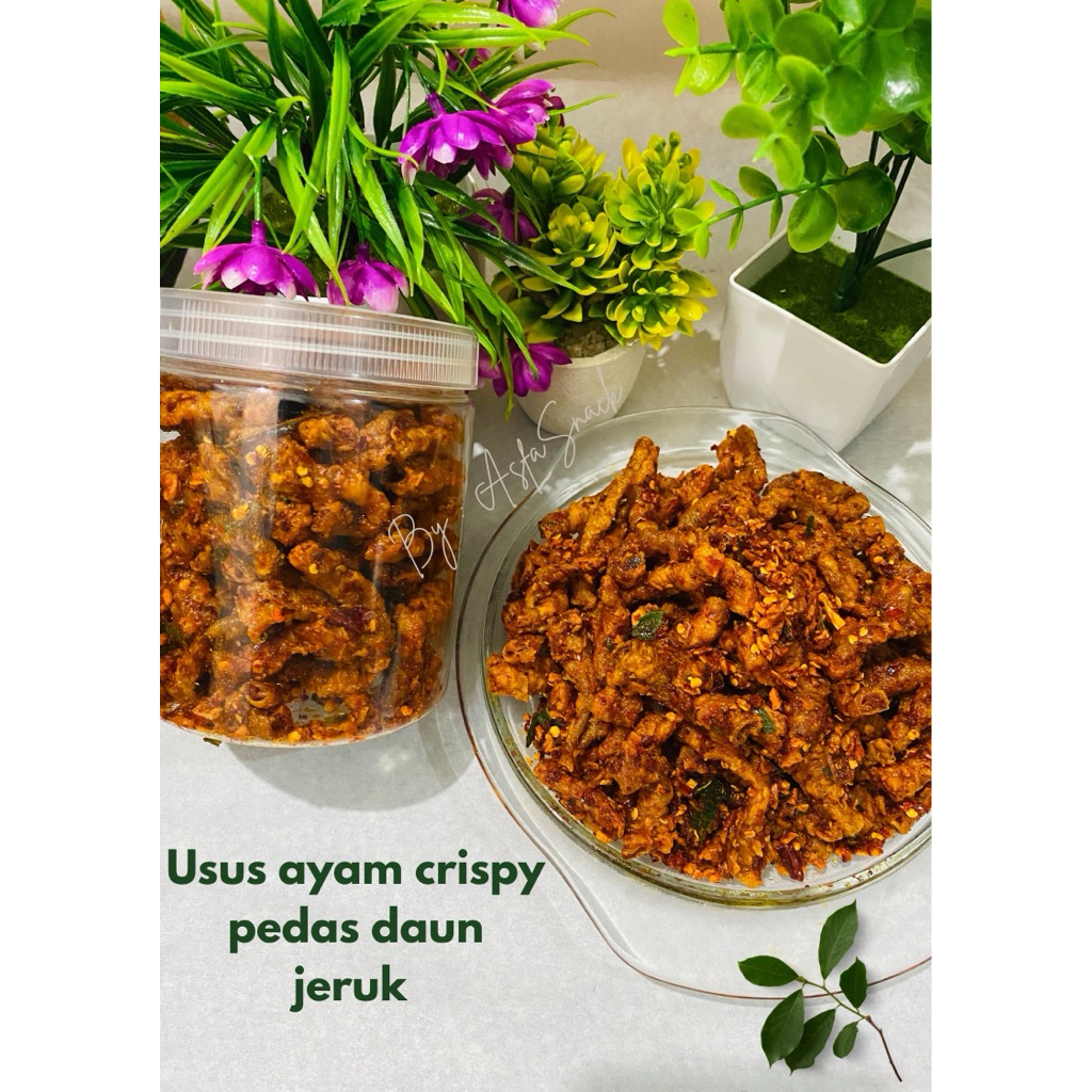 

Usus Ayam crispy pedas daun jeruk