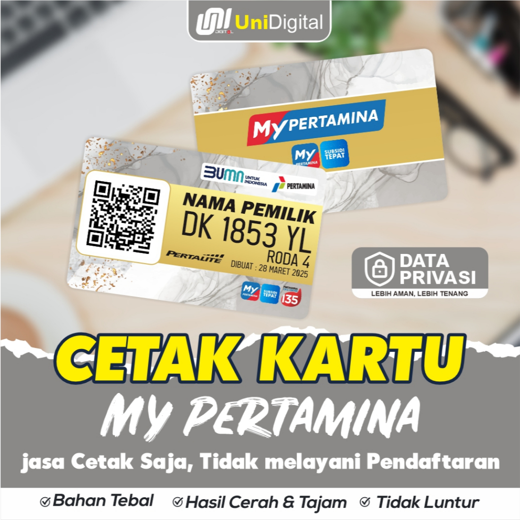 

Kartu MyPertamina Bahan Tebal Anti Air Motif Silver Gray Elegant