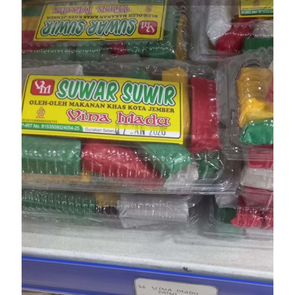 

Suwar suwir-vina madu-permen tape