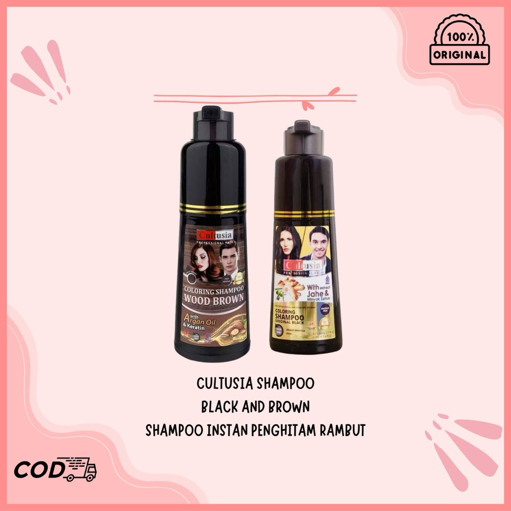 Cultusia Black Instan Shampoo Black & Wood Brown