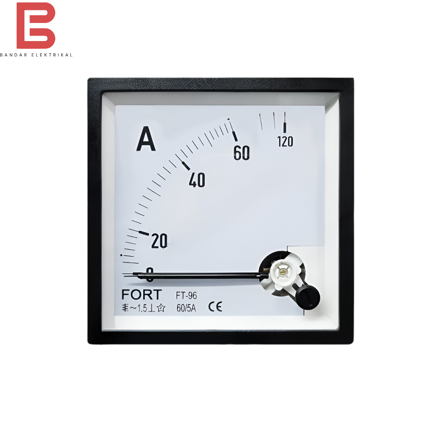 FORT Ampere Meter 60/5A 96 x 96 Panel Meter 60A Via CT FT-96