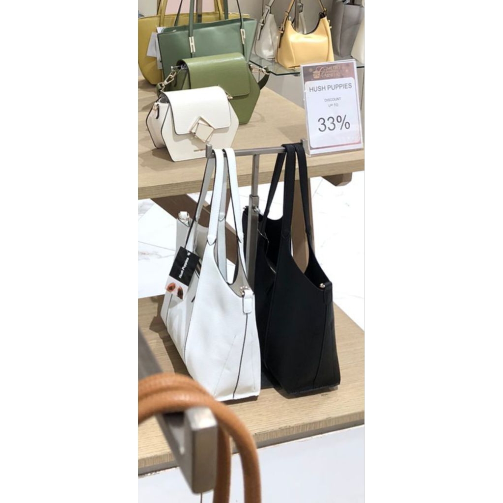Hush Puppies Tas Wanita Hobo M Black| Preloved| Ori