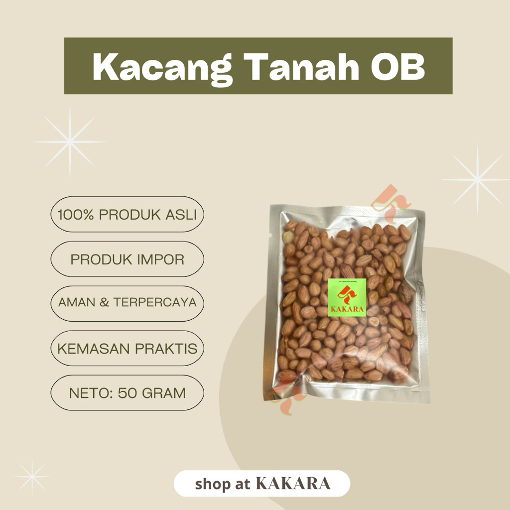 

KAKARA - Kacang Tanah OB 50 gram bumbu dapur kemasan sachet