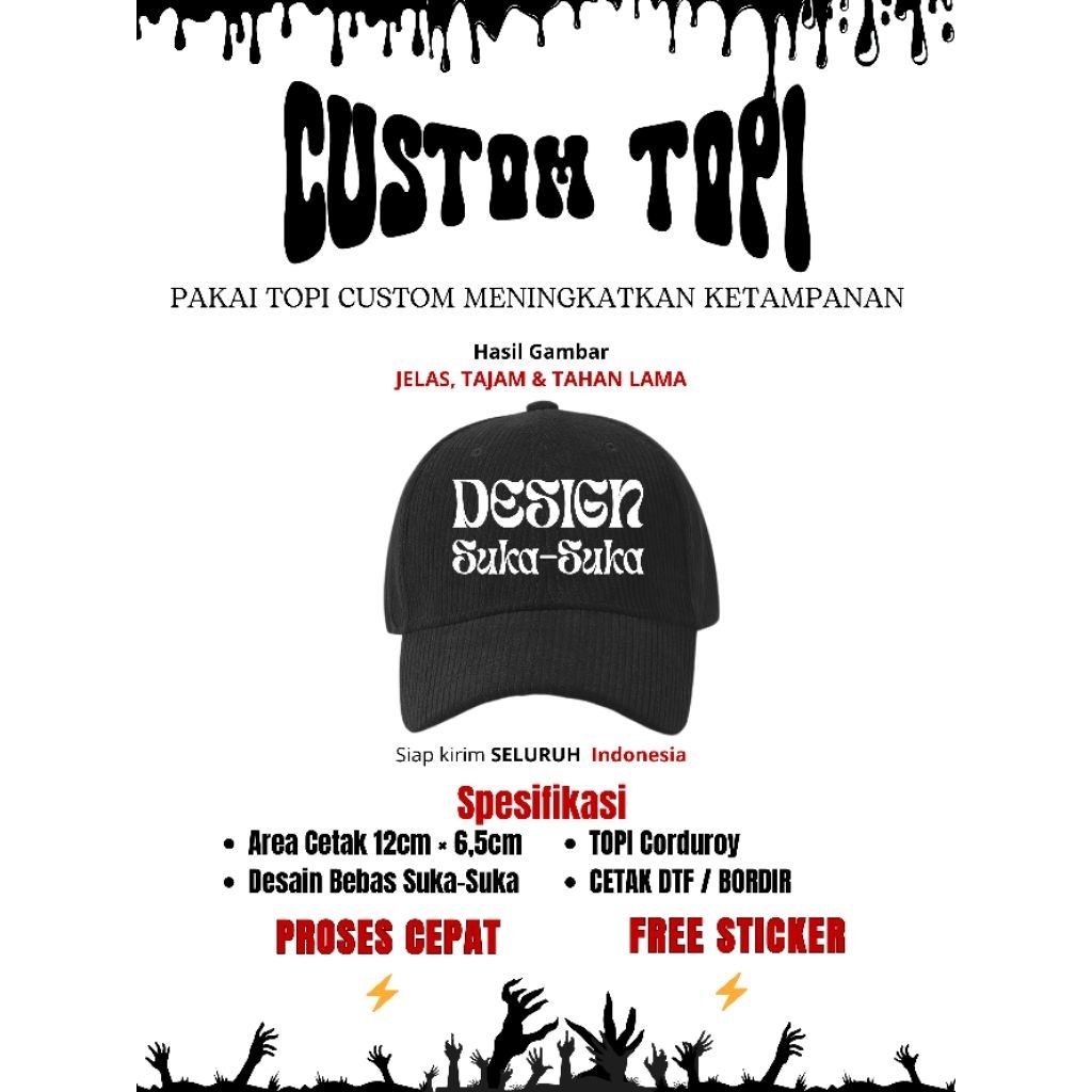 Topi Corduroy Custom