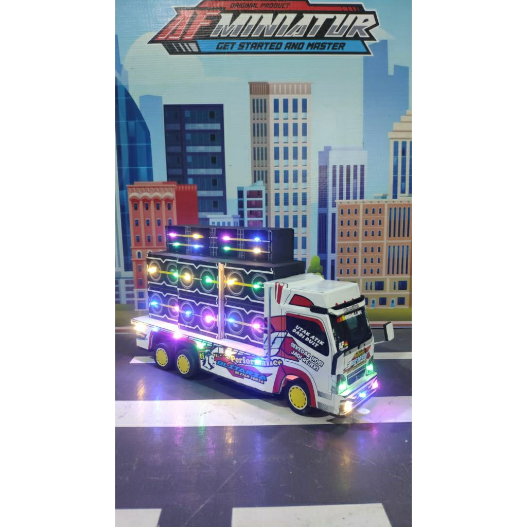 miniatur truk sound horeg / miniatur truk sound system / miniatur truk oleng / mainan viral
