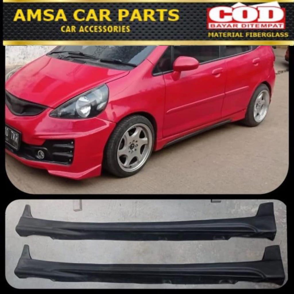 side skirt bodykit samping honda jazz gd3 2004 - 2007