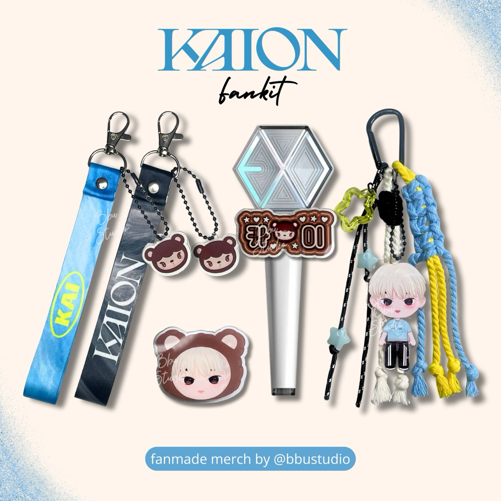 KAION fankit KAI EXO bag charm keychain ministrap popsocket fanmade merch unofficial