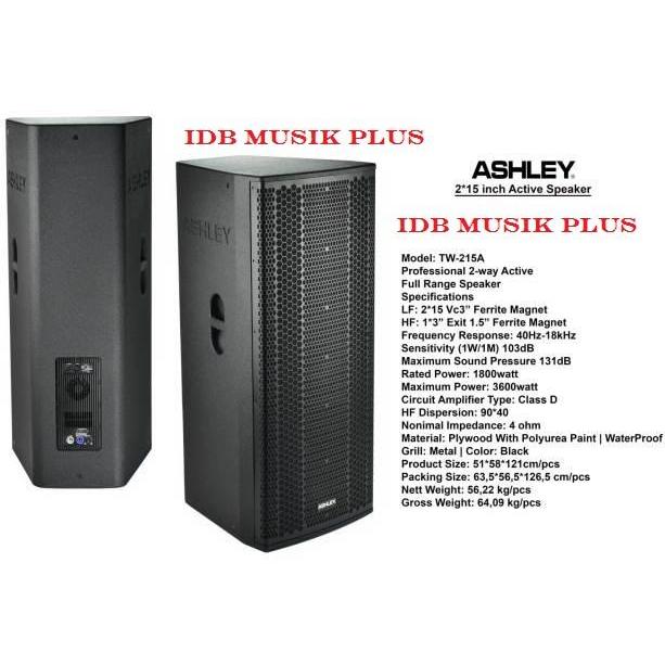 Speaker Aktif 2x15" Ashley TW215A TW 215A Original