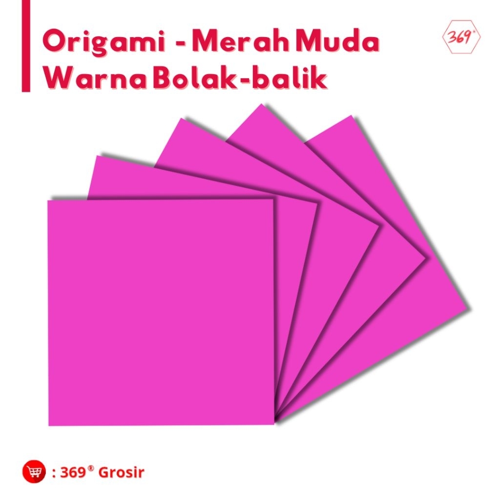

369 - Origami / Kertas Lipat Warna Pink Magenta