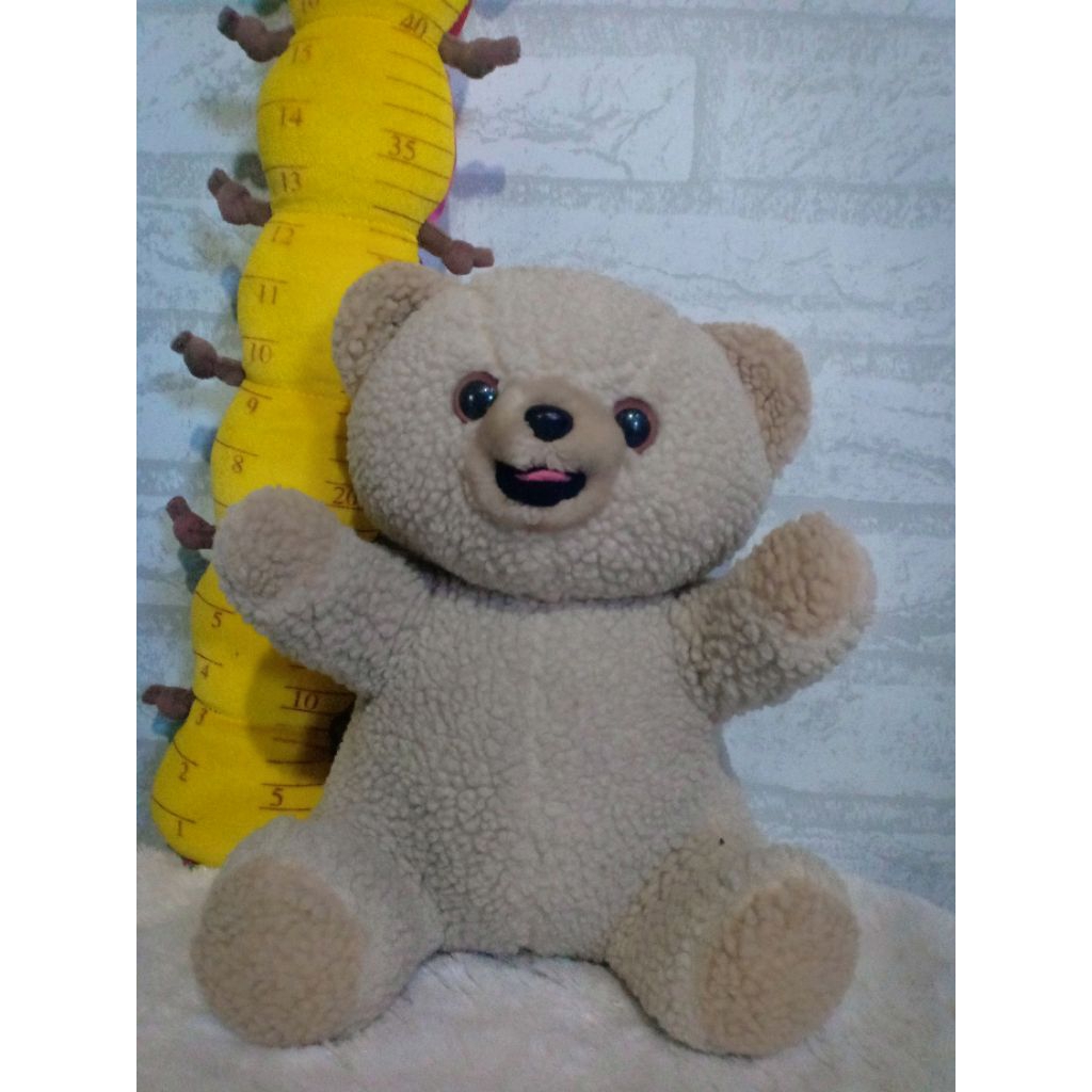 boneka Teddy bear putar vintage tidak bisa di putar(rusak)
