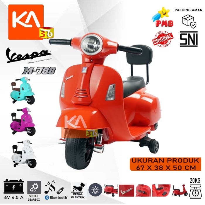 Mainan Motor Aki Anak PMB M-788 Mini Vespa ( LISENSI )